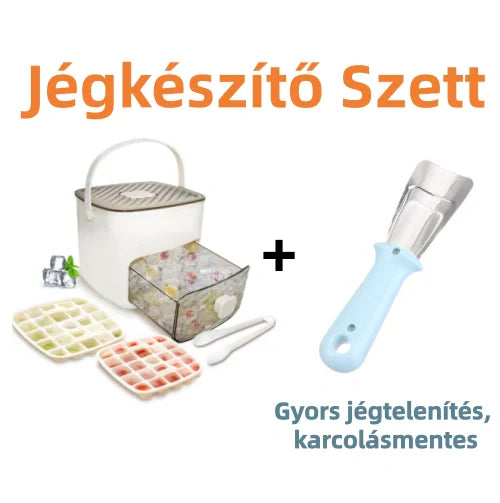 🧊 Hordozható jégkockakészítő fedéllel és tárolódobozzal 🥂❄️