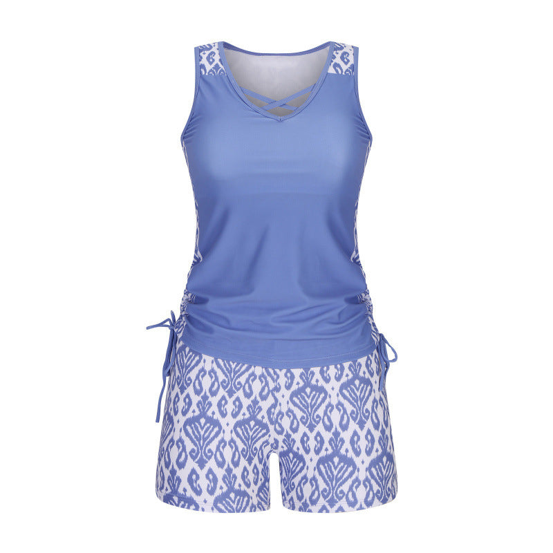 【🏖️S-3XL】🩱Női, mintás, kétrészes tankini fürdőruha