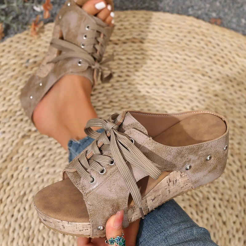 【💯EU 36-43】👡Női nyitott orrú platform ék szandál