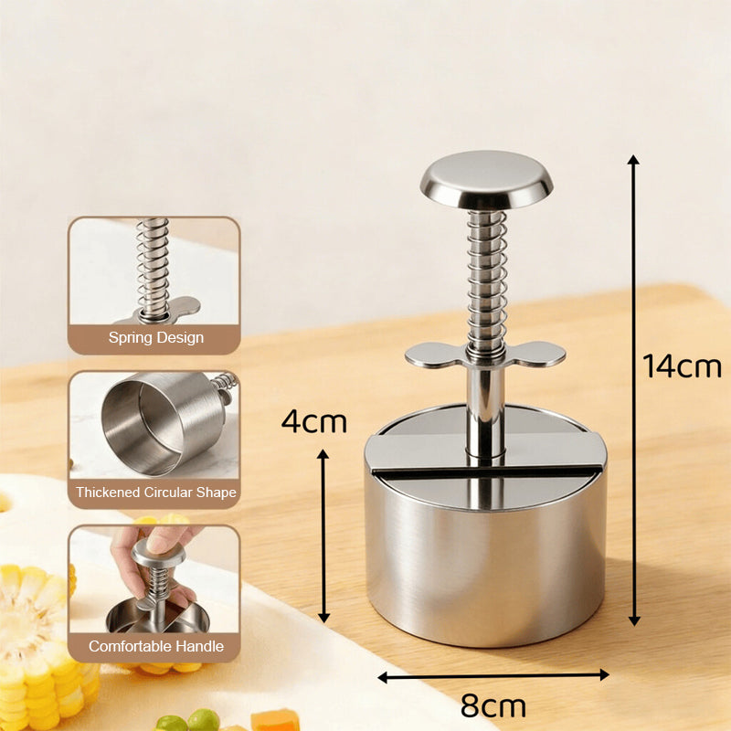 🍔Rozsdamentes acél hamburger-nyomó - 🥩Könnyen készíthet tökéletesen egyenletes hamburgerhús-korongokat