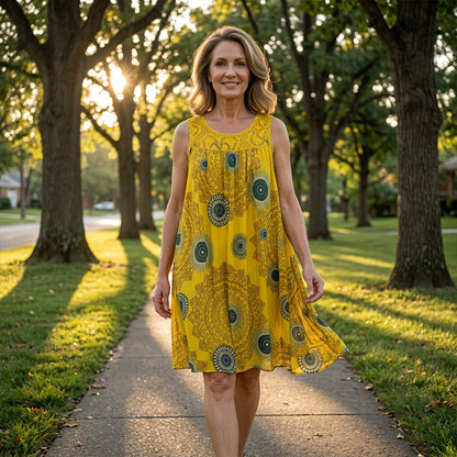 【S-5XL】👗Nyomtatott ujjatlan nyári női ruhák