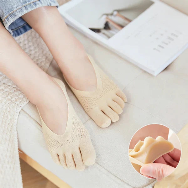 【🔥1 készlet 10 pár】🧦Uniszex láthatatlan korrekciós ötujjú zokni