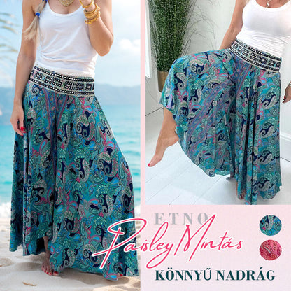 【🌸M-2XL】💕Elasztikus derekú nadrág etnikai mintával
