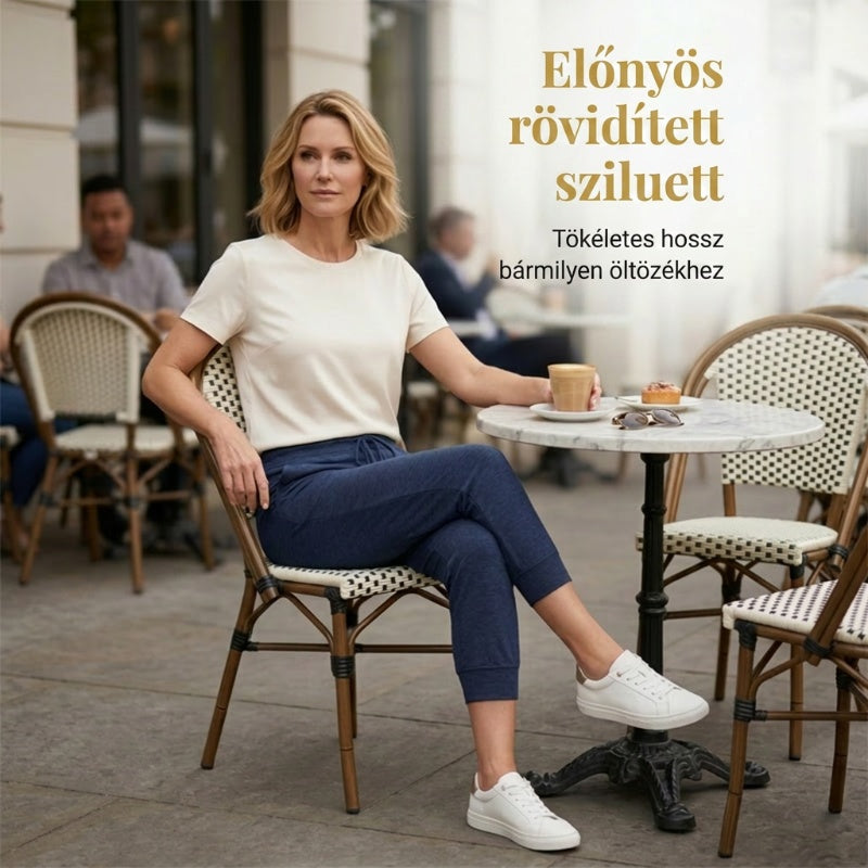 【💯S-3XL】👖Feszítőzsinóros derékrészű, rövidített melegítőnadrág otthoni kényelemhez