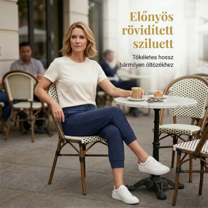 【💯S-3XL】👖Feszítőzsinóros derékrészű, rövidített melegítőnadrág otthoni kényelemhez