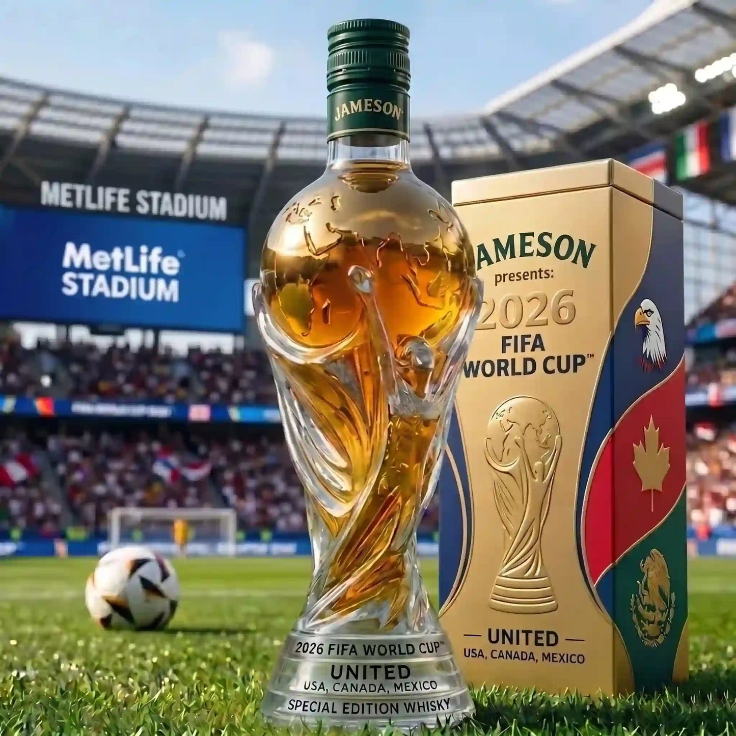🏆⚽ 2026-os FIFA világbajnokság különkiadású whisky-palack