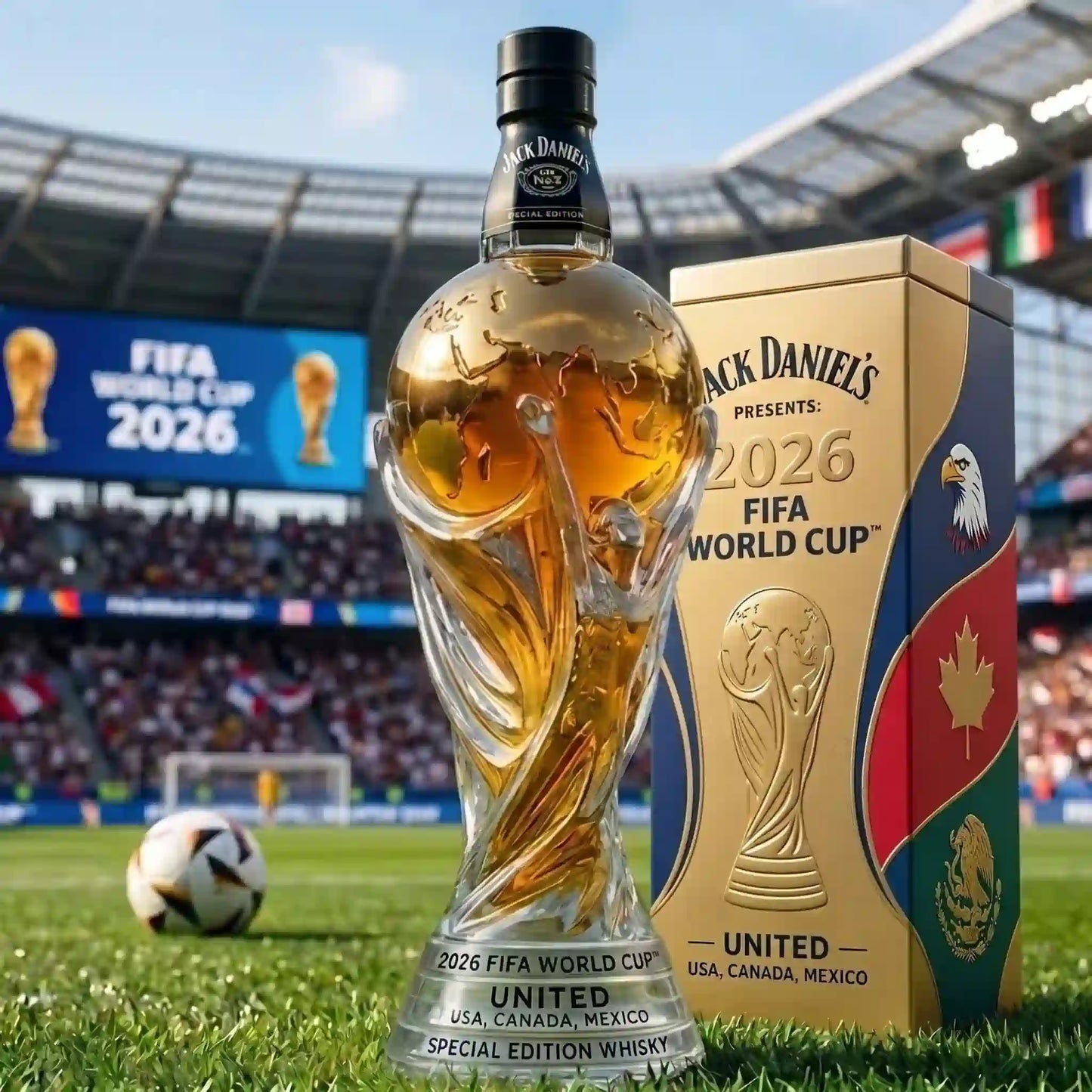 🏆⚽ 2026-os FIFA világbajnokság különkiadású whisky-palack
