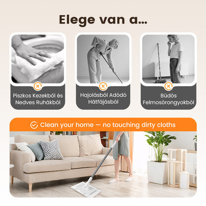 🧹Négyszögletes lapos felmosó - 🧼Adj új életet a szobádnak