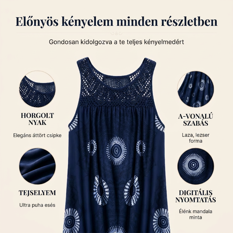 【S-5XL】👗Nyomtatott ujjatlan nyári női ruhák