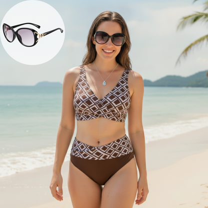 【🌊S-3XL】👙Női magas derekú kétrészes bikini szett