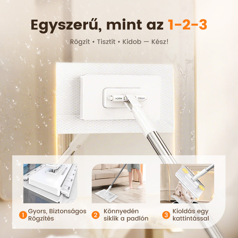 🧹Négyszögletes lapos felmosó - 🧼Adj új életet a szobádnak