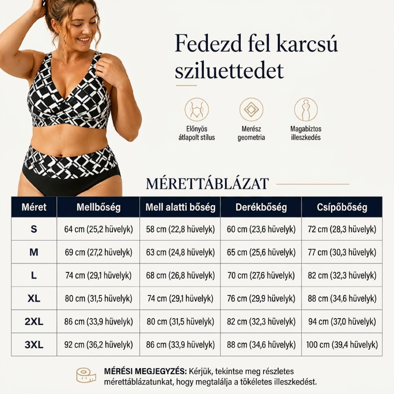 【🌊S-3XL】👙Női magas derekú kétrészes bikini szett