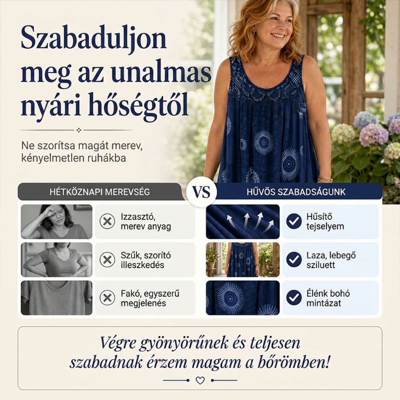 【S-5XL】👗Nyomtatott ujjatlan nyári női ruhák