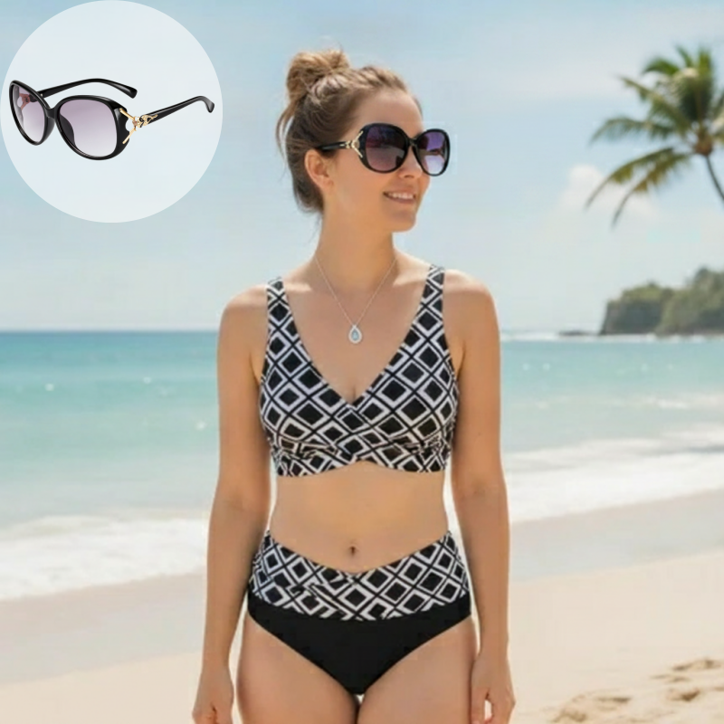 【🌊S-3XL】👙Női magas derekú kétrészes bikini szett