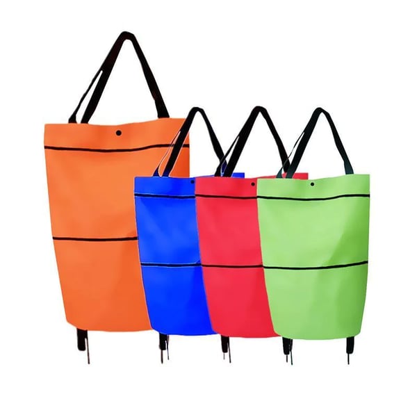 🛍️✨Átalakítható bevásárlótáska – elrejti a kerekeket, 20 kg-ot bír, cipzárral bővíthető!