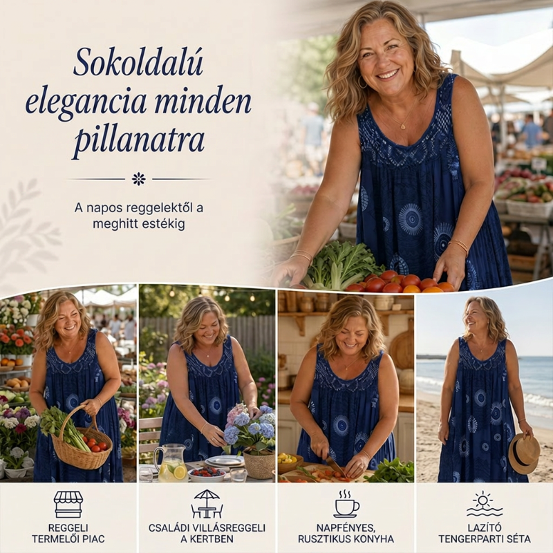 【S-5XL】👗Nyomtatott ujjatlan nyári női ruhák