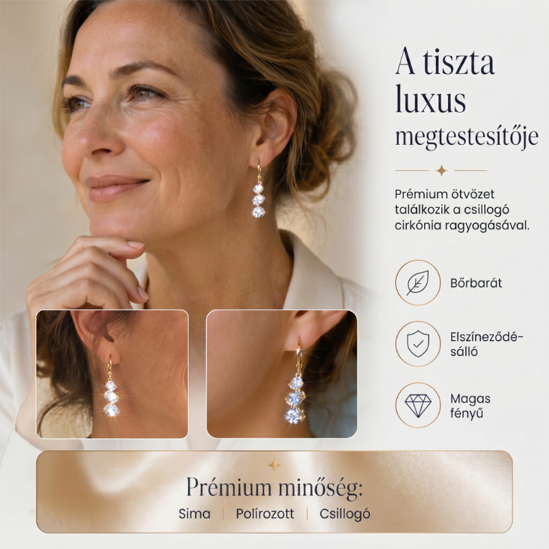 💎✨Aszimmetrikus spirál és csepp alakú fülbevaló