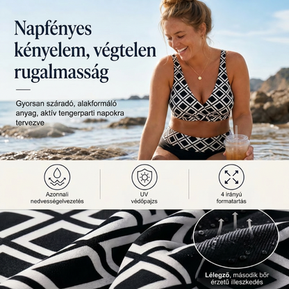 【S-3XL】👙🌊Női magas derekú kétrészes bikini szett
