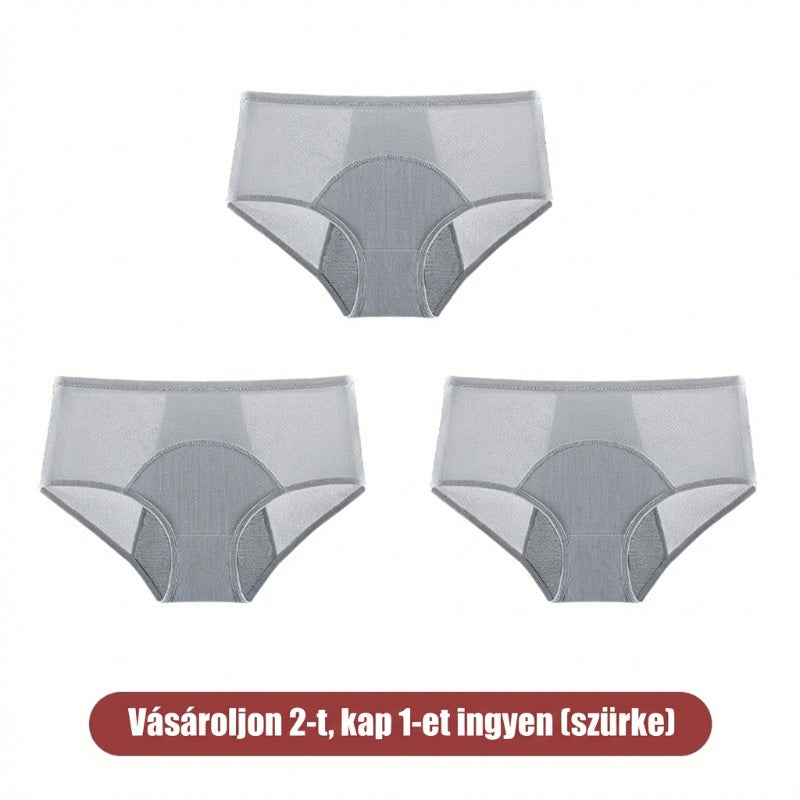 【🔥1 készlet 3 db】💖Magas derékú, szivárgásgátló funkcióval ellátott higiéniai bugyi