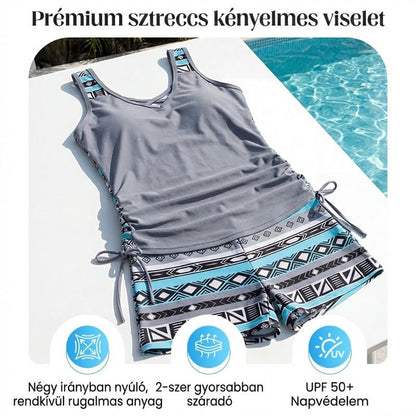 【🏖️S-3XL】🩱Női, mintás, kétrészes tankini fürdőruha