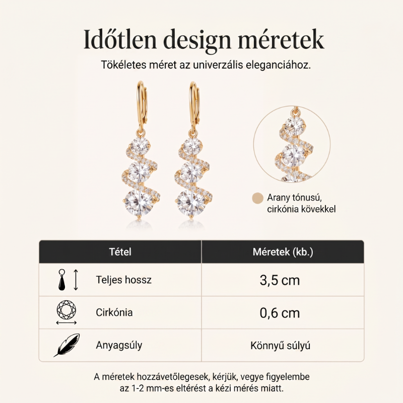 💎✨Aszimmetrikus spirál és csepp alakú fülbevaló