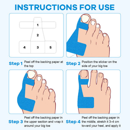 👣Előre kivágott hallux valgus korrekciós kineziológiai tapasz