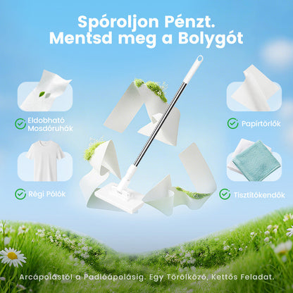 🧹Négyszögletes lapos felmosó - 🧼Adj új életet a szobádnak