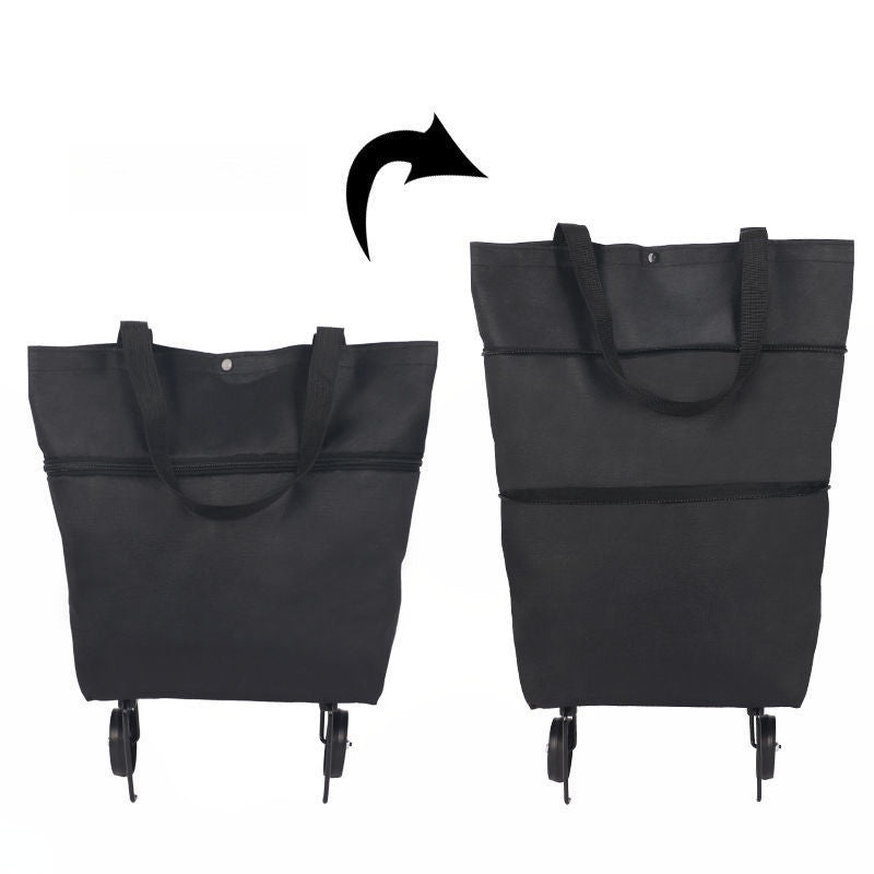 🛍️✨Átalakítható bevásárlótáska – elrejti a kerekeket, 20 kg-ot bír, cipzárral bővíthető!