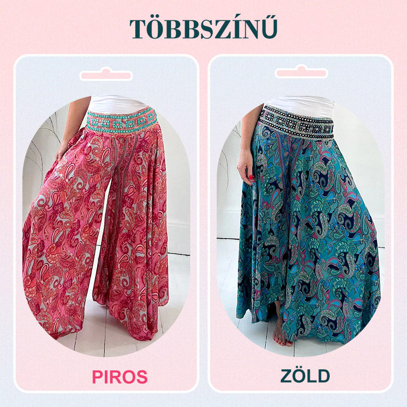 【🌸M-2XL】💕Elasztikus derekú nadrág etnikai mintával