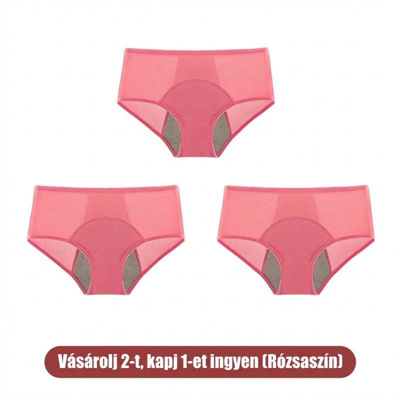 【🔥1 készlet 3 db】💖Magas derékú, szivárgásgátló funkcióval ellátott higiéniai bugyi