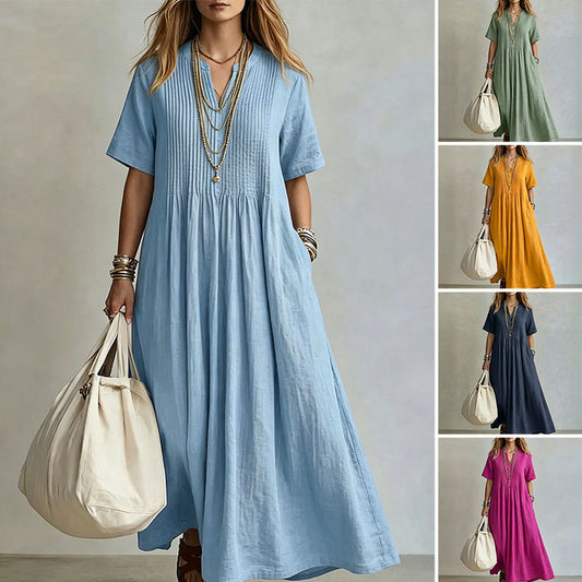 【S-3XL】👗Női laza, alkalmi V-nyakú ruha