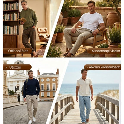 【✨S-5XL】👖Légáteresztő férfi egyenes nadrág