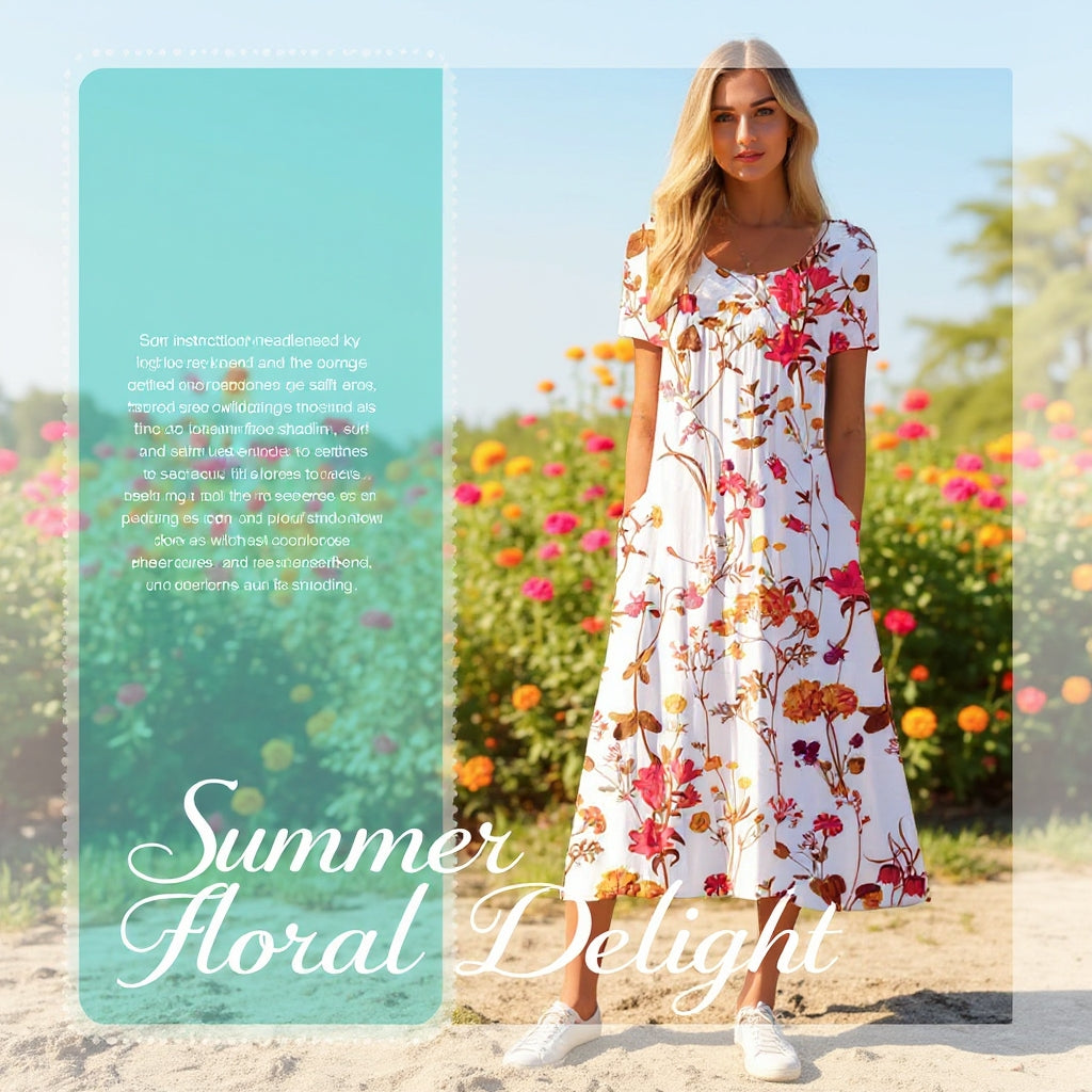 【S-3XL】💐Női maxi ruha virágos mintával