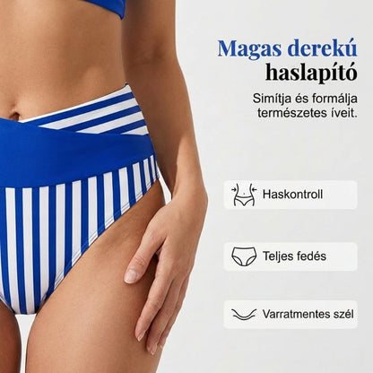 【🏖️S-3XL】👙Kétrészes, színes blokkos és csíkos bikini