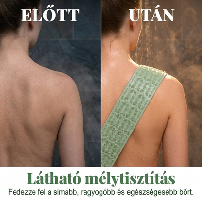 🛁Kényelmes szilikon hátmosó kefe – 💦Könnyebb tisztálkodás hajolgatás nélkül