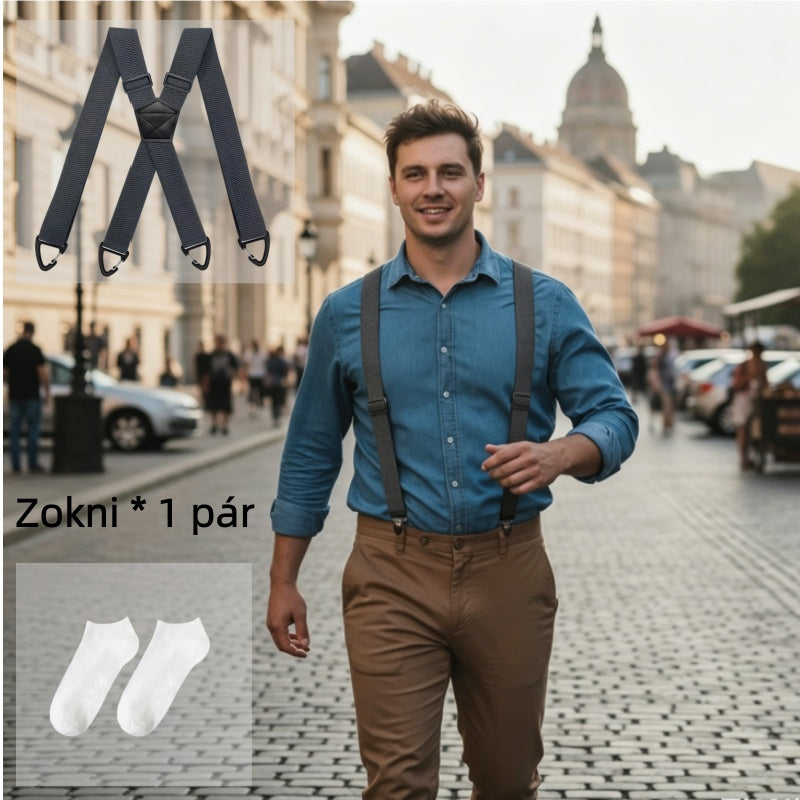 【🔥Legnépszerűbb termékek】👖Férfi munkaruha nadrág vállpánttal