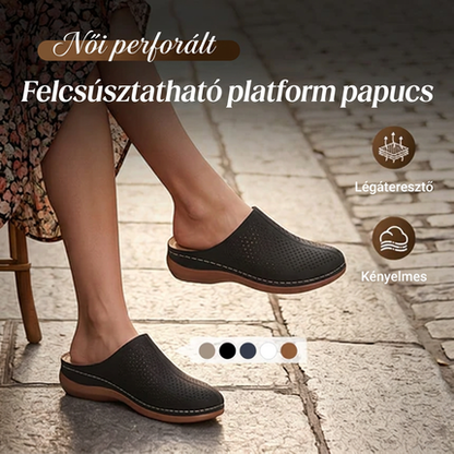 【💖EU 36-43】👡Női platformos papucs perforált, csúszásgátló talppal