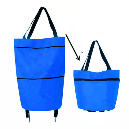 🛍️✨Átalakítható bevásárlótáska – elrejti a kerekeket, 20 kg-ot bír, cipzárral bővíthető!