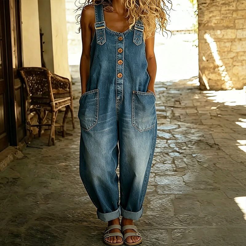 【🔥S-3XL】👗Női mindennapi bő farmer overall zsebekkel
