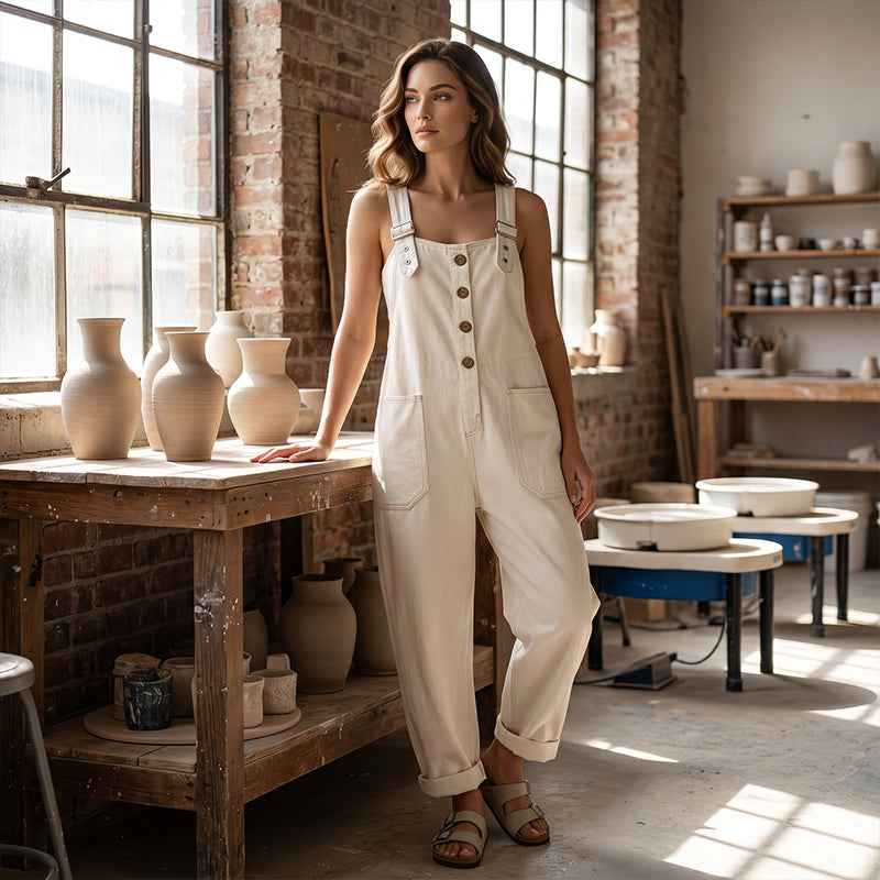 【🔥S-3XL】👗Női mindennapi bő farmer overall zsebekkel