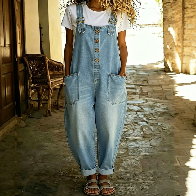 【🔥S-3XL】👗Női mindennapi bő farmer overall zsebekkel