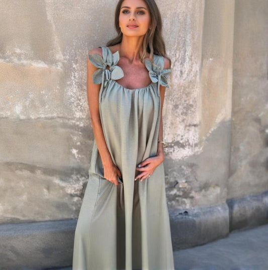 【S-3XL】💐Női elegáns virágos virágos Halter ruhák