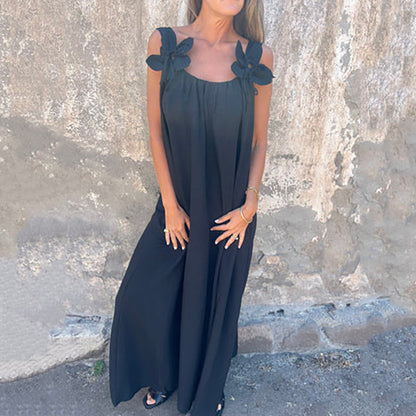 【S-3XL】💐Női elegáns virágos virágos Halter ruhák