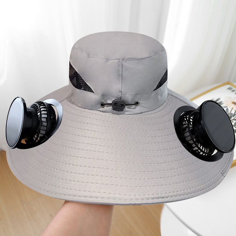 🌬️Rendkívül könnyű, napelemes ventilátoros napellenző sapka – ❄️hordozható napvédő társ, amely önállóan hűti a fejedet