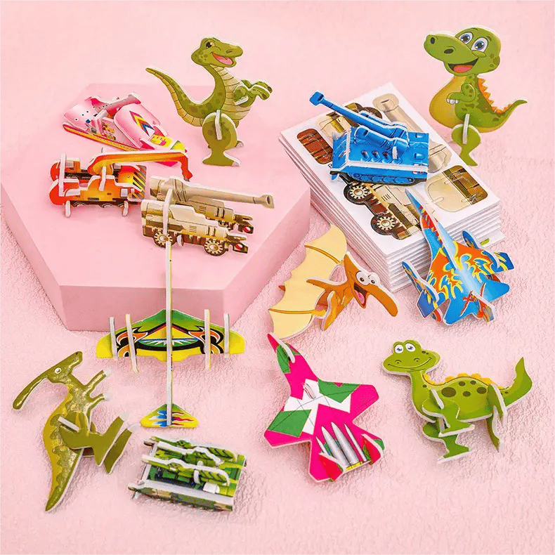 🦗DIY rajzfilm 3D összerakós puzzle – 🧩Kreatív, fejlesztő játék