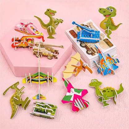 🦗DIY rajzfilm 3D összerakós puzzle – 🧩Kreatív, fejlesztő játék