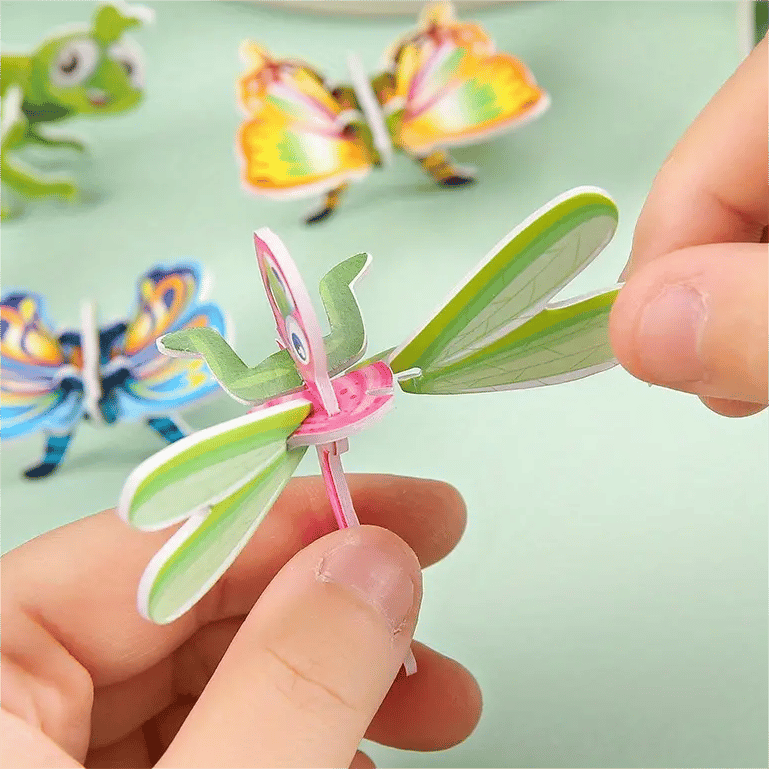 🦗DIY rajzfilm 3D összerakós puzzle – 🧩Kreatív, fejlesztő játék