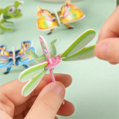 🦗DIY rajzfilm 3D összerakós puzzle – 🧩Kreatív, fejlesztő játék