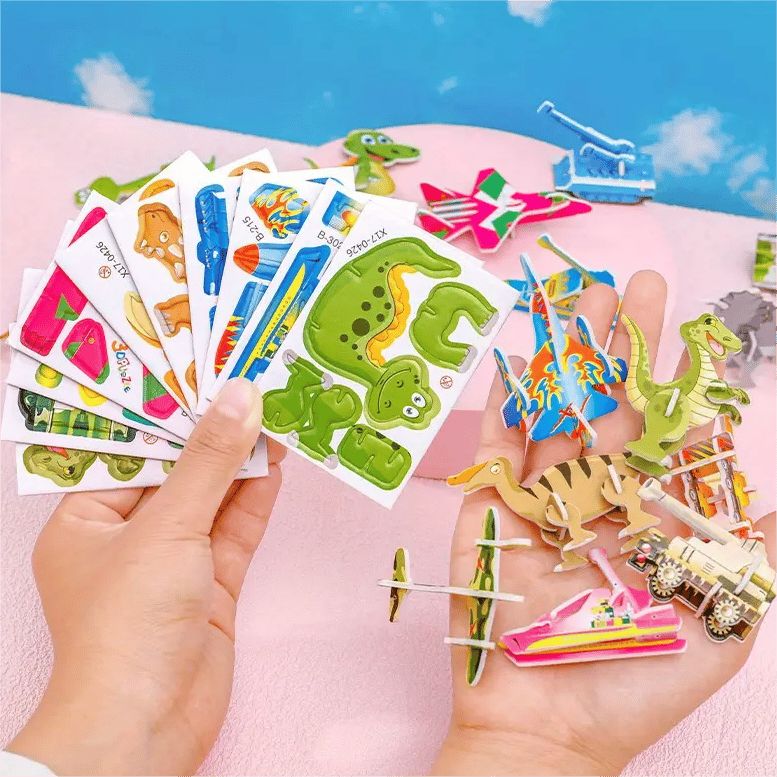 🦗DIY rajzfilm 3D összerakós puzzle – 🧩Kreatív, fejlesztő játék