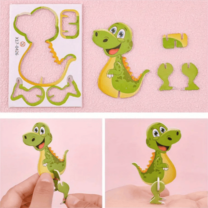 🦗DIY rajzfilm 3D összerakós puzzle – 🧩Kreatív, fejlesztő játék
